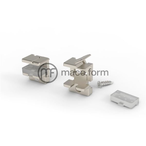 ALFA Lock Foro 2 - Nosač za staklenu policu debljine 6, 8 i 10 mm, nikl