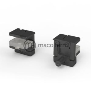 ALFA Lock Stop 2 - Nosač za staklenu policu debljine 6, 8 i 10 mm, crna