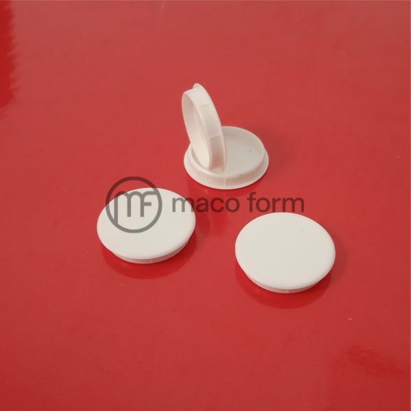 Plastični čep - kapica za rupu prečnika 18 mm, bela