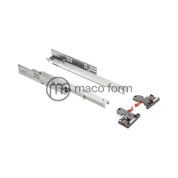 Klizač 3D, donja montaža, GTV, soft close, puno izvlačenje, L-250 mm, 18mm